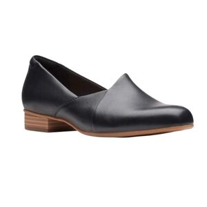 Clarks Juliet Palm Slip On Leather Pumps Office Attire Shoes Black Sz 8 Women's